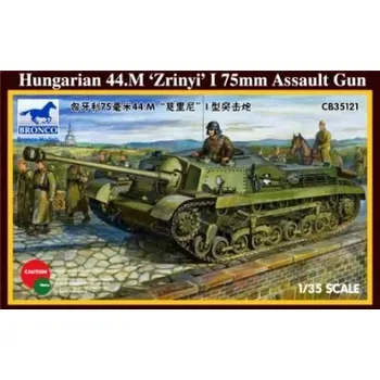 Plastikový model Bronco 1/35 Hungarian 44.M Zrinyi I 75mm Assault Gun