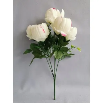 umělá květina Pivoňka kytice H328/krém