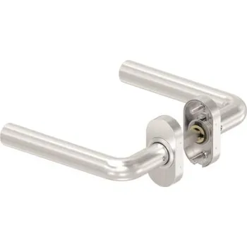 brána Feldmann Nerezová dveřní klika 205-VA s oválnou rozetou, 1 pár