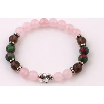 Souprava šperků Náramek Slon růženín a záhněda