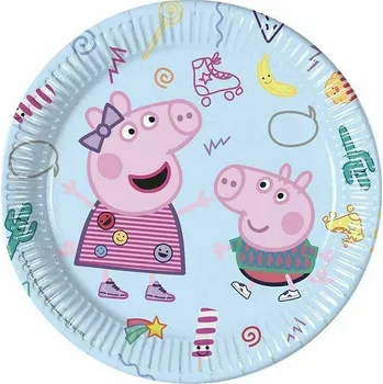 Party nádobí Peppa Pig talířky 8 ks, 23 cm