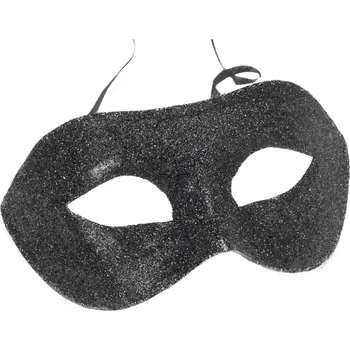Karnevalová maska Smiffys Plesová škraboška černá třpytivá
