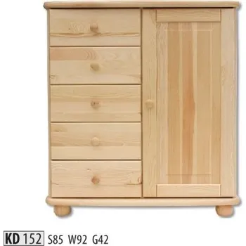 Ložnice ImportWorld Komoda Romana masiv (Barva dřeva: Šedá)