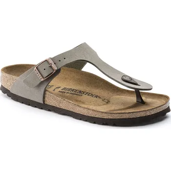 Dámské žabky Birkenstock Gizeh - Stone nubuck Velikost: 38 (chodidlo 24,5cm), šířka: úzká Doprava Zásilkovnou + balné ZDARMA