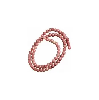 Dětské navlékací korálky Rodonit, korálky 4 mm (85 ks)