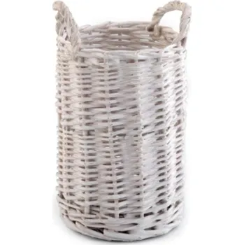 Bytová dekorace Proutěný košík 9x15 cm - bílá mléčná