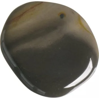 Drahý kámen Jaspis polychrom, tromlovaná placička 39 mm