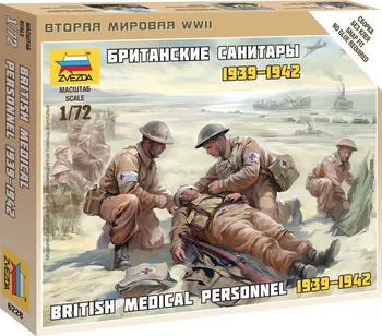 Plastikový model Zvezda Wargames (WWII) British Medic Team 1:72