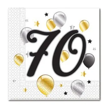 Papírový ubrousek MILESTONE ubrousky 70.narozeniny