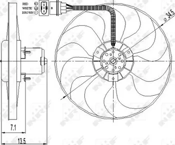 Chladič motoru NRF 47397