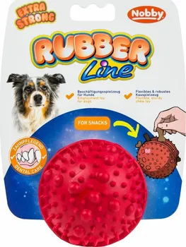 Hračka pro psa Nobby míč gumový na pamlsky 7,5 cm