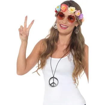 Karnevalový doplněk Smiffys Dámský hippie set doplňků