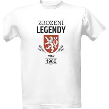 Tričko s potiskem Tričko ZROZENÍ LEGENDY vlastní datum pánské
