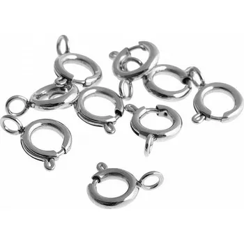 Materiál na výrobu šperku Kroužkové zapínání z nerezové oceli, 8 mm