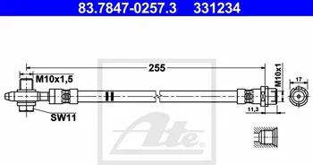 Brzdová hadice ATE 83.7847-0257.3