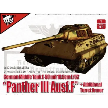 Plastikový model Modelcollect 1/35 German Middle Tank E-50 mit 10.5cm L/52 “Panther III Ausf.F”