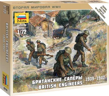 Plastikový model Zvezda Wargames (WWII) British Engineers 1:72