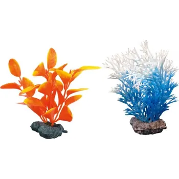 Dekorace do akvária Tetra rostlina mix XS růžová 6 ks