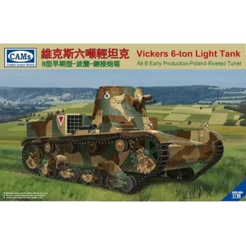 Plastikový model Riich models 1/35 Vickers 6-Ton Light Tank Alt B Early Production - Poland Riveted Turret
