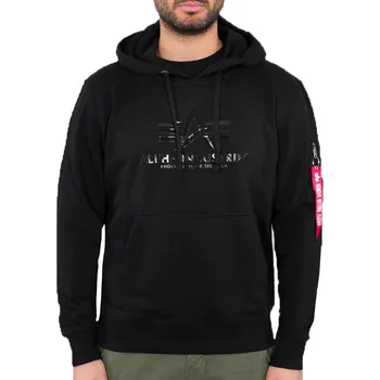 Pánská mikina Alpha Industries Vinyl Logo Hoody (black) XXL
