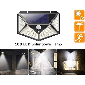 LED panel Solární čtyřstranné LED osvětlení s pohybovým senzorem