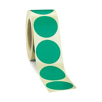 Speciální papír Samolepicí, značkovací kolečka Ø 40mm, zelená, 500ks na roli - Balení po 1 ks