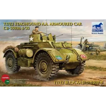 Plastikový model Bronco 1/35 T17E2 Staghound AA Armoured Car