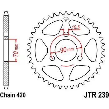 Řetězová sada pro motocykl JT-Sprockets JTR239-39 řetězová rozeta zadní