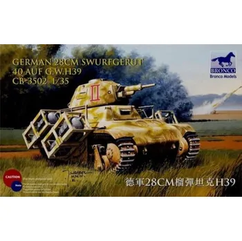 Plastikový model Bronco 1/35 German 28cm sWurfgerät 40 auf G.W. H39