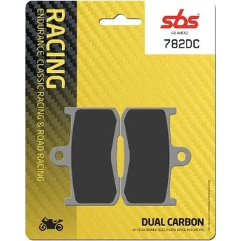 Brzda pro motocykl SBS Friction - Dánsko 782DC Dual Carbon závodní brzdové destičky SBS