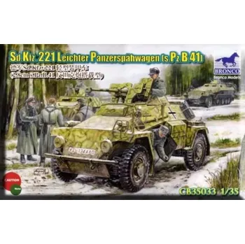 Plastikový model Bronco 1/35 Sd.Kfz. 221 Leichter Panzerspähwagen (s.Pz.B.41)