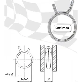 Motodoplněk ARIETE Dvojitá svorka na hadice velikost: 9mm