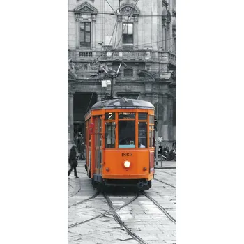 Fototapeta Fototapeta Tramvaj FTNV-2882 / Fototapety na zeď 1-dílné Orange Tram (90 x 202cm) FT0300 AG Design