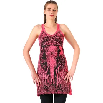 Dámské šaty Šaty Sure mini na ramínka Slon růžové S