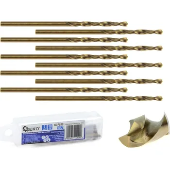 Příslušenství k nářadí Kobaltový vrták do kovu HSS-Co, DIN 338, 2mm, 10ks GEKO G37020