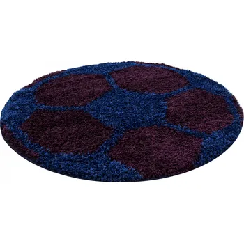 Koberec Ayyildiz Shaggy Fun 6001 modrý kulatý 100 cm