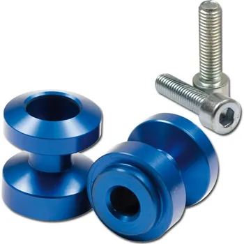 Nářadí na motocykly ZIEGER - IBEX Německo Racing rolny adaptéry pro zadní stojan provedení: modré rolny M6x1,00