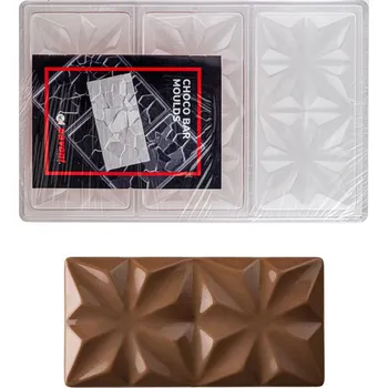 Nádoba na pečení Forma na čokoládovou tabulku 100g (dekor protěž) 3 tvary/forma