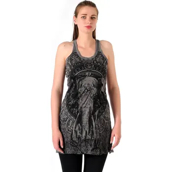 Dámské šaty Šaty Sure mini na ramínka Slon šedé XL