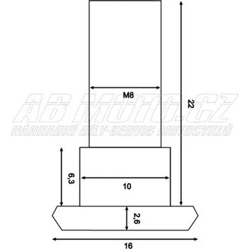 Motodoplněk TRW-Lucas -Německo Šrouby brzdového kotouče velikost: M8x22