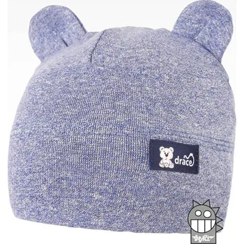 Čepice DRÁČE čepice dětská čepička kojenecká Berry 05 jeans modrý melír s oušky velikost čepic: 48-50cm (1-2 roky, RDX vel.3)