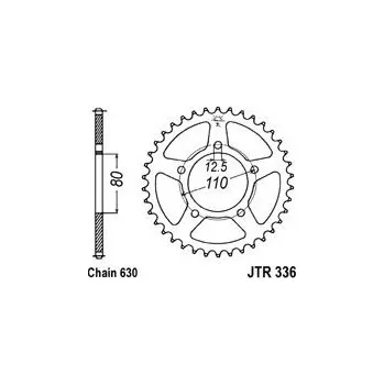 Auto-moto JT-Sprockets JTR336-35 řetězová rozeta zadní