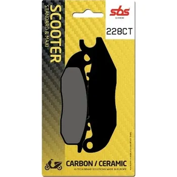 Brzda pro motocykl SBS Friction - Dánsko 228CT brzdové destičky SBS pro skútry