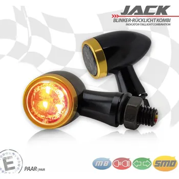 Osvětlení pro motocykl HS MOTO - Německo Led kombinované blinkry Jack blinkr barva: zlatá