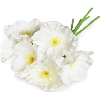 umělá květina Čemeřice kytice umělá 6ks/30cm bílá