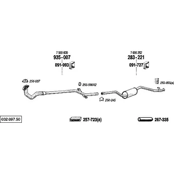 Výfukový systém výfuková trubka přední Bosal 935-007