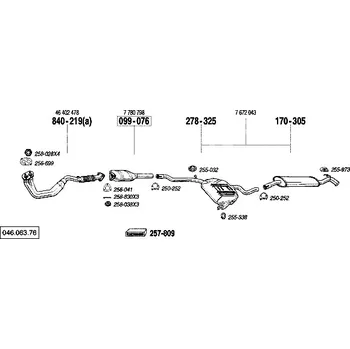 Výfuková trubka výfuková trubka přední Bosal 840-219
