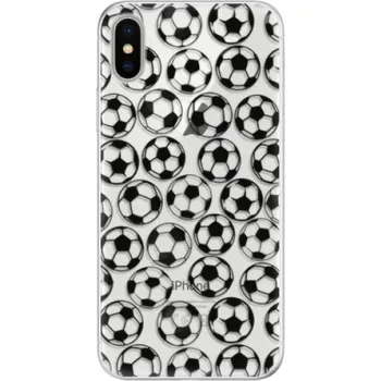 Pouzdro na mobilní telefon Silikonové pouzdro iSaprio - Football pattern - black - iPhone X