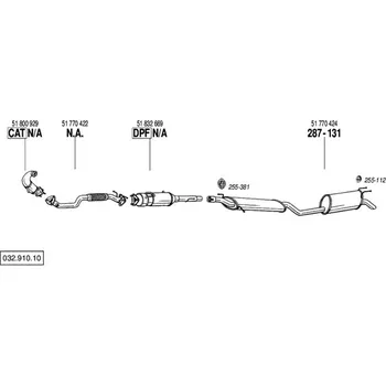 Filtr pevných částic filtr pevných částic Bosal DPF-099