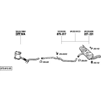 Výfuková trubka výfuková trubka střední Bosal 879-817